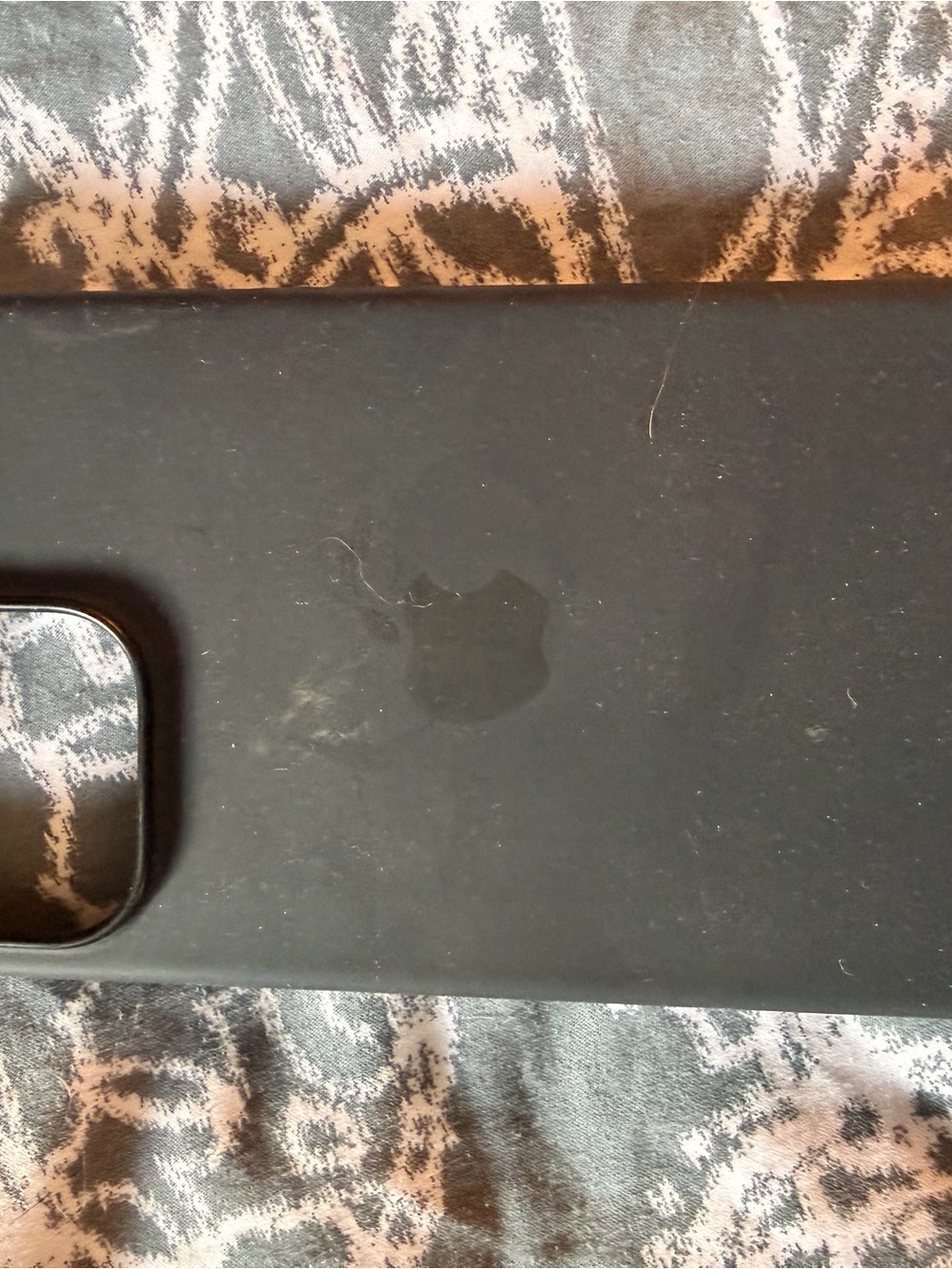 Apple Black Silicone iPhone Case with Subtle Apple Logo